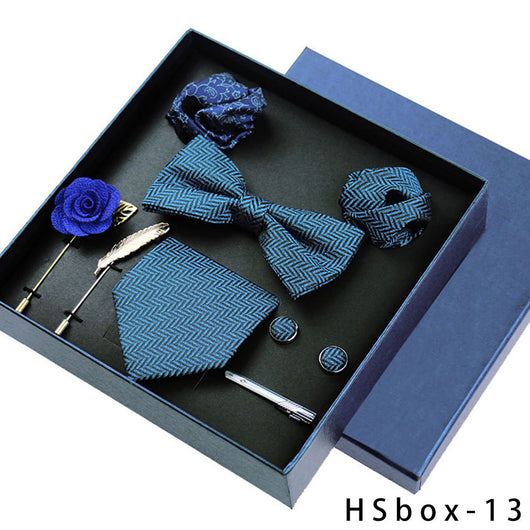 Set de 8 Piezas Accesorios Formales para Hombre - Corbatas, Moños y Pañuelos - Image 14