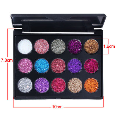 Paleta de Sombras de Ojos Diamond Sequin 15 Colores - Image 12