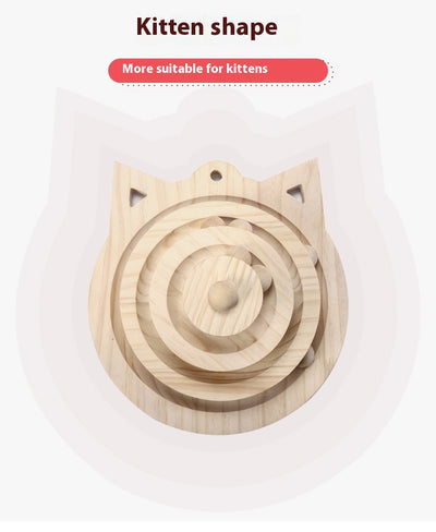 Juguete Interactivo de Madera para Gatos con Plataforma Giratoria - Image 14