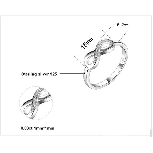 Anillo de Plata Esterlina 925 Número 8 - Image 7