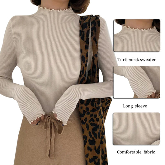 Suéter Cuello Semialto para Mujer - Básico Versátil - Image 16