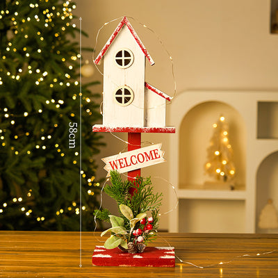 Adorno Navideño Casita de Madera con Buzón Decorativo - Image 8