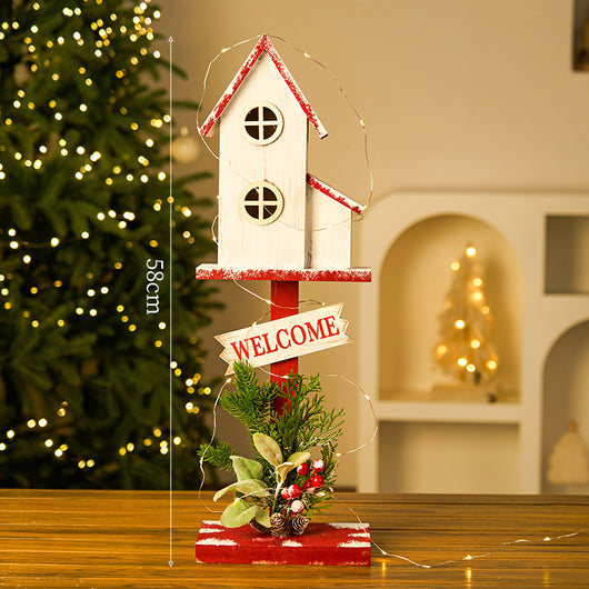 Adorno Navideño Casita de Madera con Buzón Decorativo - Image 8