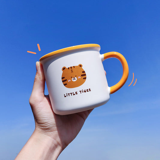 Taza Cerámica Love Tiger - Diseño Elegante para tu Día