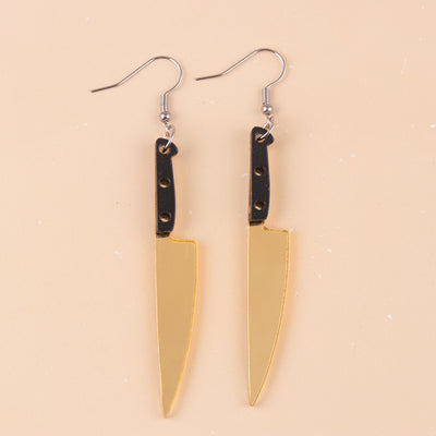 Aretes de Hacha Ensangrentada Halloween - Diseño Acrílic Retro