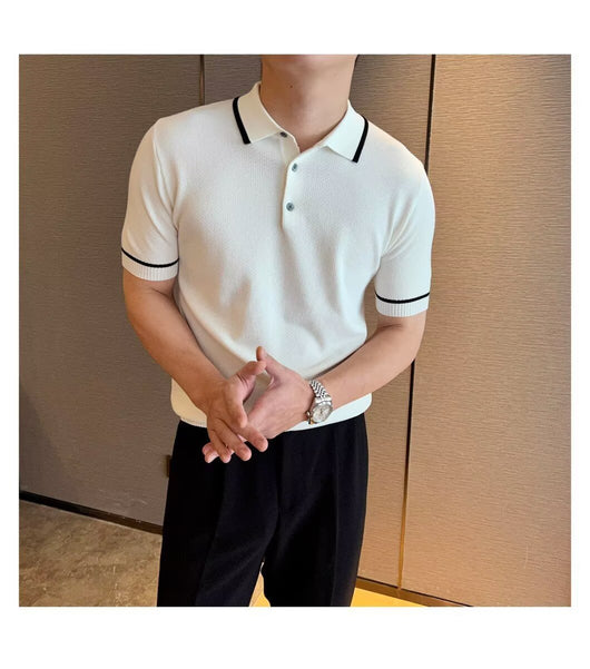 Camisa Suelta de Punto Casual para Hombre - Manga Corta Cómoda - Image 12