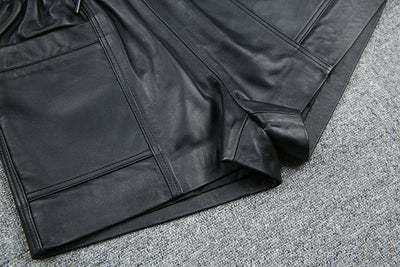 Shorts de Cuero Oveja con Bolsillos de Cordón - Casual Premium - Image 23