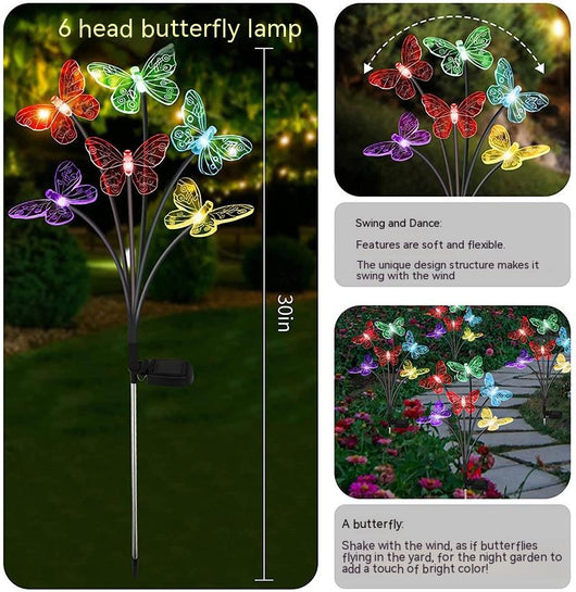Lámpara Solar Mariposa para Jardín - Image 12