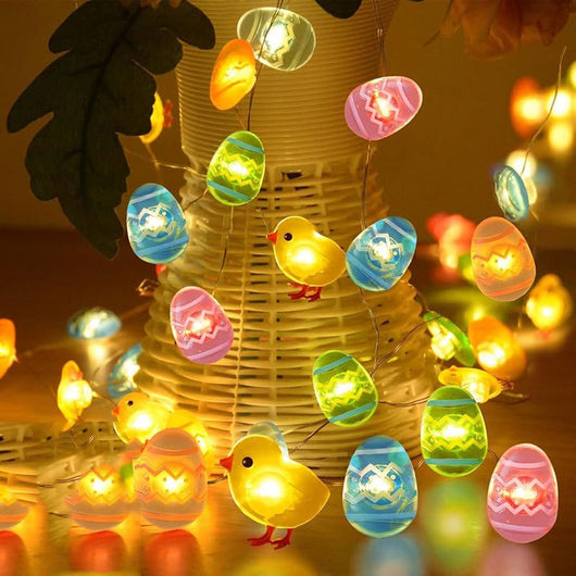 Guirnalda Luminosa Decorativa Forma Zanahoria y Conejo para Pascua - Image 7