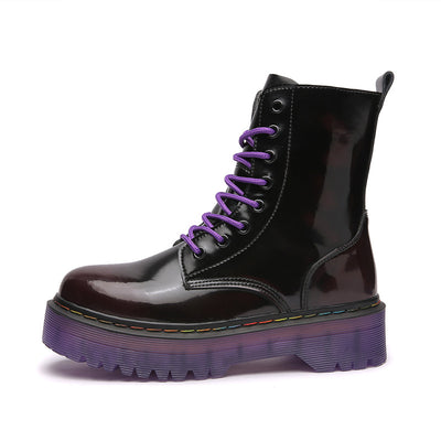 Zapatos Casuales Tipo Bota de Cuero Genuino - Talla Grande