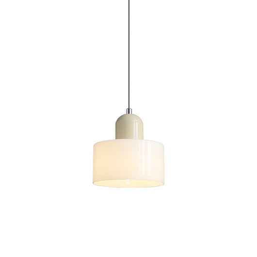 Lámpara Colgante Redonda de Vidrio Crema - Diseño Minimalista - Image 5
