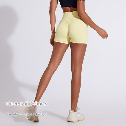 Pantalones Yoga Levantacaderas de Cintura Alta Plisados - Estilo Europeo - Image 3