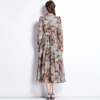 Vestido Camisero Estilizante con Estampado - Image 4
