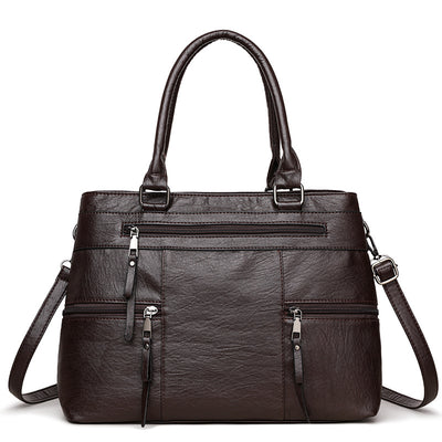 Bolso Mensajero de Cuero Suave - Cartera Ejecutiva para Commuter - Image 8