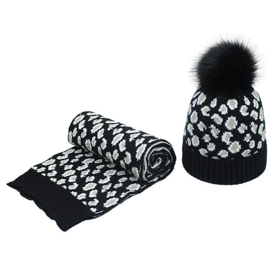 Conjunto de Gorro y Bufanda Estampado Leopardo para Otoño e Invierno - Image 20