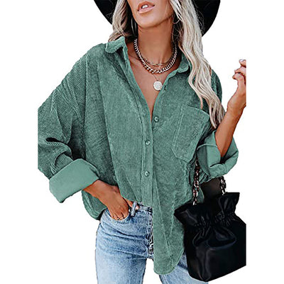Chamarra Casual para Mujer de Solapa con Color Sólido - Otoño e Invierno - Image 17