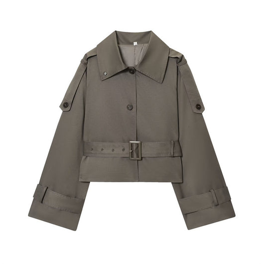 Abrigo Trench Coat Elegante para Mujer con Cuello Tipo Solapa - Image 6
