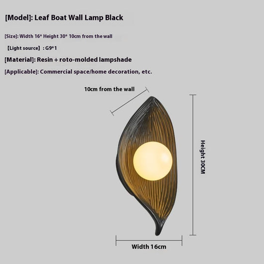 Lámpara de Pared Hoja Nórdica Estilo Japonés Silenciosa - Image 8