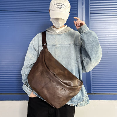 Bolsa Crossbody Retro para Hombre con Gran Capacidad - Image 2