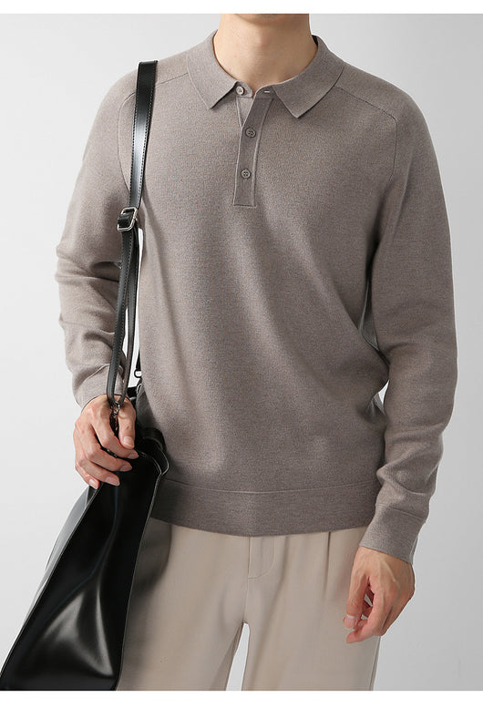 Suéter de Punto Casual en Lana de Cordero - Diseño Liso y Moderno - Image 14