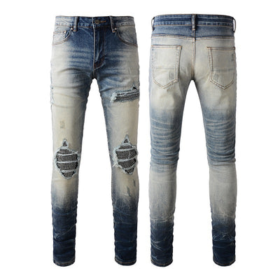 Jeans Rotos Estilo Americano para Hombre con Parches - Image 10