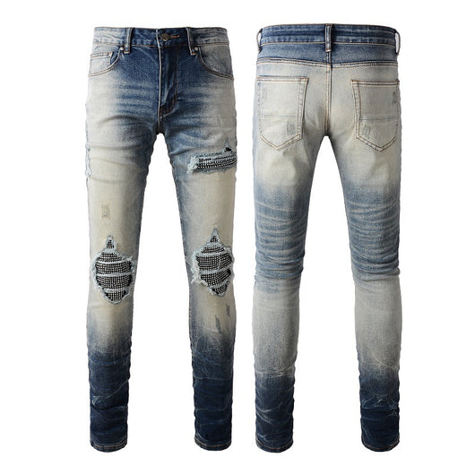 Jeans Rotos Estilo Americano para Hombre con Parches - Image 10