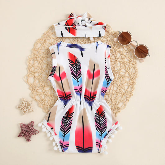 Ropa de Bebé con Estampados de Escamas, Fresas y Plumas - Image 4