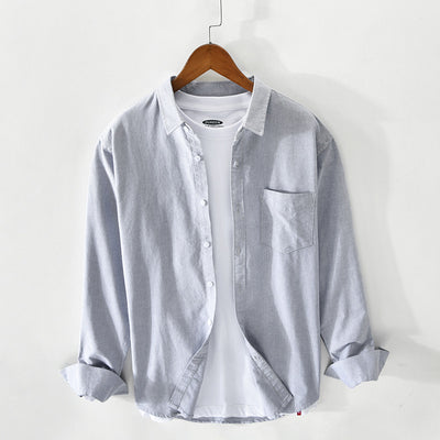 Camisa Hombre Manga Larga Oxford Transpirable Corte Suelto Artesanal - Image 11