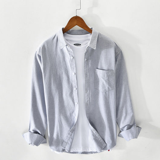 Camisa Hombre Manga Larga Oxford Transpirable Corte Suelto Artesanal - Image 11
