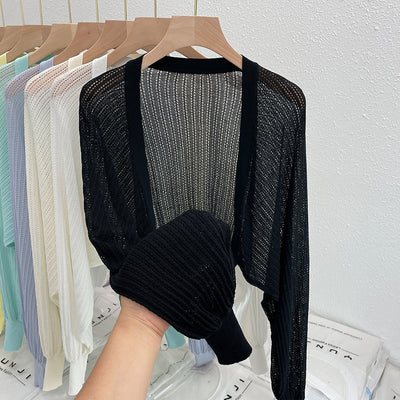 Blusa Protectora Solar con Mangas Farol Huecas y Corte Suelto - Image 13