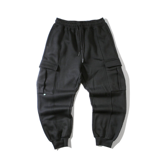 Pantalones de Chándal Gris Gray Guard para Hombre - Felpa Gruesa Recta Suelta - Image 10