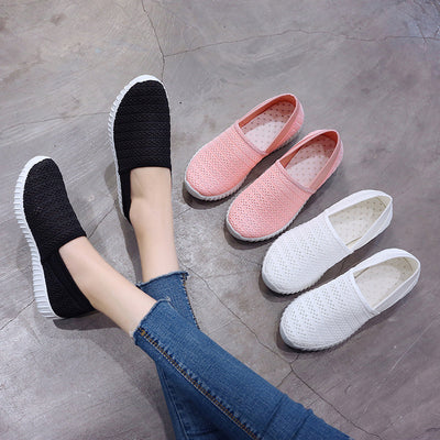 Zapatos Deportivos Tejidos Ligeros con Plataforma Transpirable para Mujer