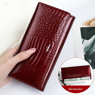 Cartera Larga de Cuero Genuino para Mujer - Image 6