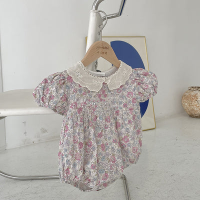 Enterizo Floral para Bebé con Cuello Muñeca y Mangas Abullonadas - Image 10