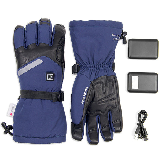 Guantes Térmicos Eléctricos de Piel de Oveja con Pantalla Táctil para Motocicleta - Image 8