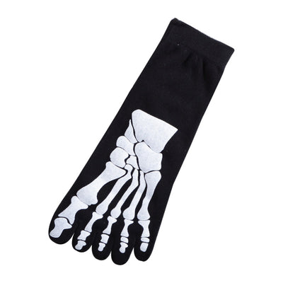 Calcetines Creativos de Cinco Dedos en Blanco y Negro - Image 13