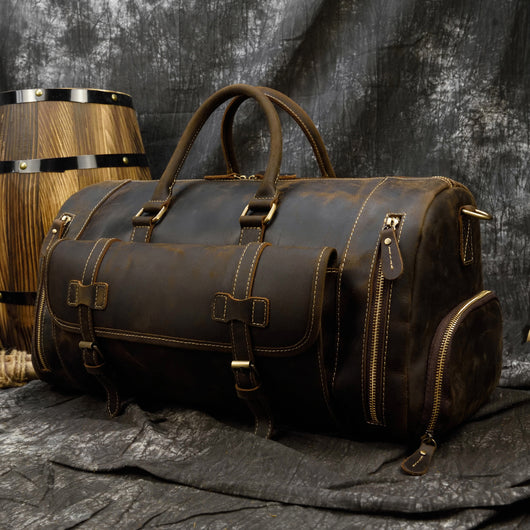 Bolsa de Viaje Ejecutiva en Cuero Genuino - Gran Capacidad para Hombre - Image 8