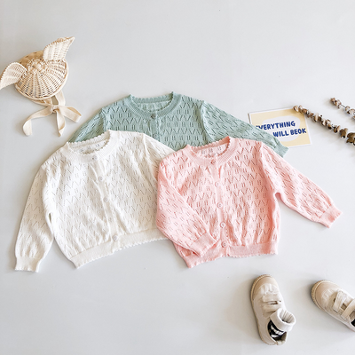 Cardigan Tejido para Niña con Detalles Calados y Manga Larga - Image 20
