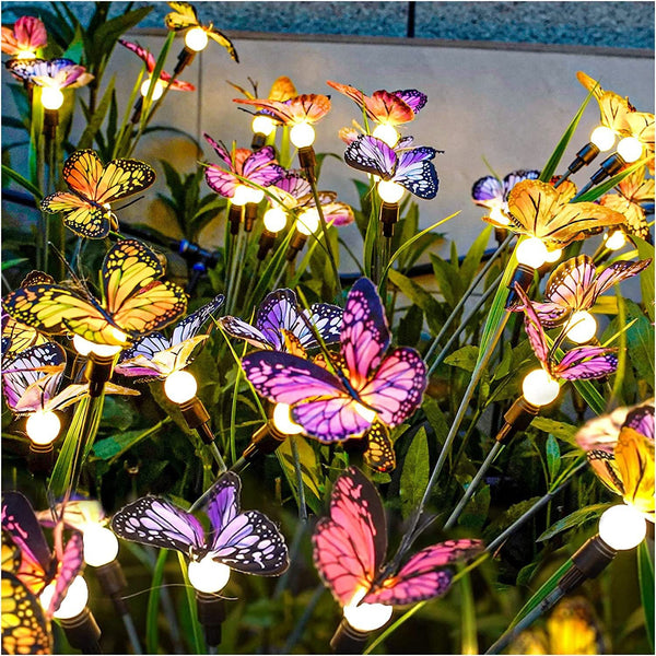 Lámpara Solar Decorativa de Jardín con Diseño de Mariposa