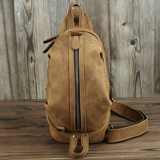 Bolso de Cuero Genuino Capacidad Grande Estilo Retro