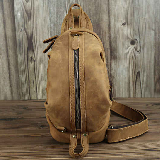 Bolso de Cuero Genuino Capacidad Grande Estilo Retro