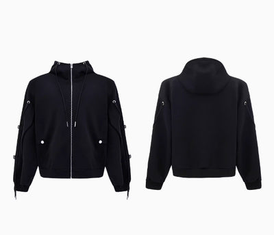 Sudadera con Capucha Oversize de Diseño Deconstruido y Cordón Ajustable - Image 8