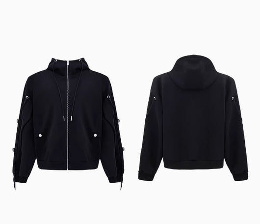 Sudadera con Capucha Oversize de Diseño Deconstruido y Cordón Ajustable - Image 8