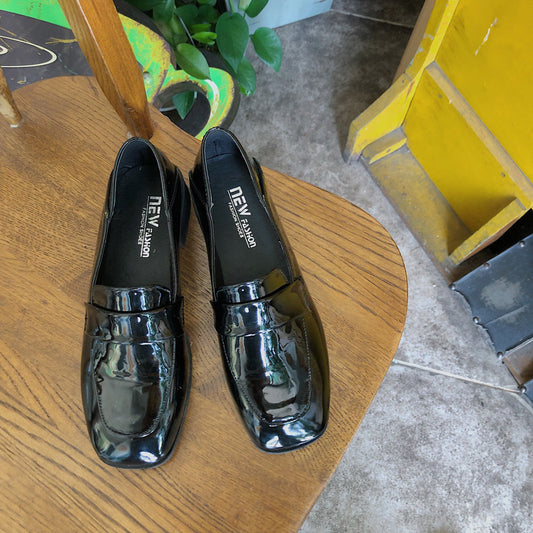 Mocasines Retro de Tacón Cuadrado en Cuero Suave con Tacón Robusto - Image 2