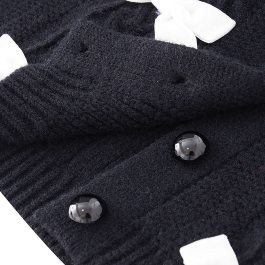 Cardigan Tejido con Moño Elegante - Corte Suelto para Mujer - Image 5