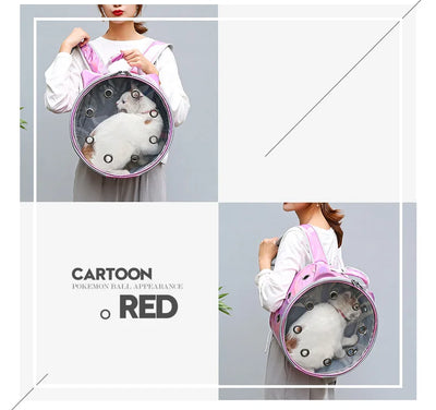 Mochila Transportadora Transparente para Mascotas - Portátil y Respirable - Image 11