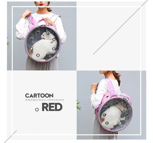 Mochila Transportadora Transparente para Mascotas - Portátil y Respirable - Image 11