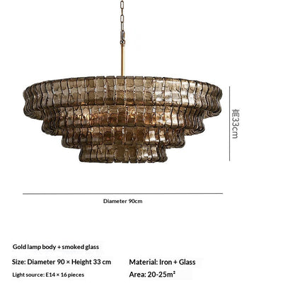 Luminaria de Sala Moderna Estilo Francés con Cristal - Diseño Mid-Century - Image 6