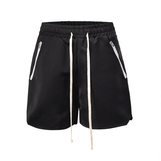 Shorts Hip Hop con Diseño de Abertura Lateral - Estilo Casual Urbano