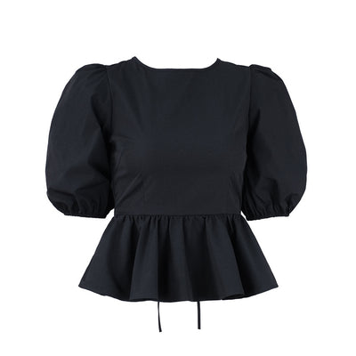 Blusa Elegante con Mangas Abullonadas y Espalda Descubierta - Image 8